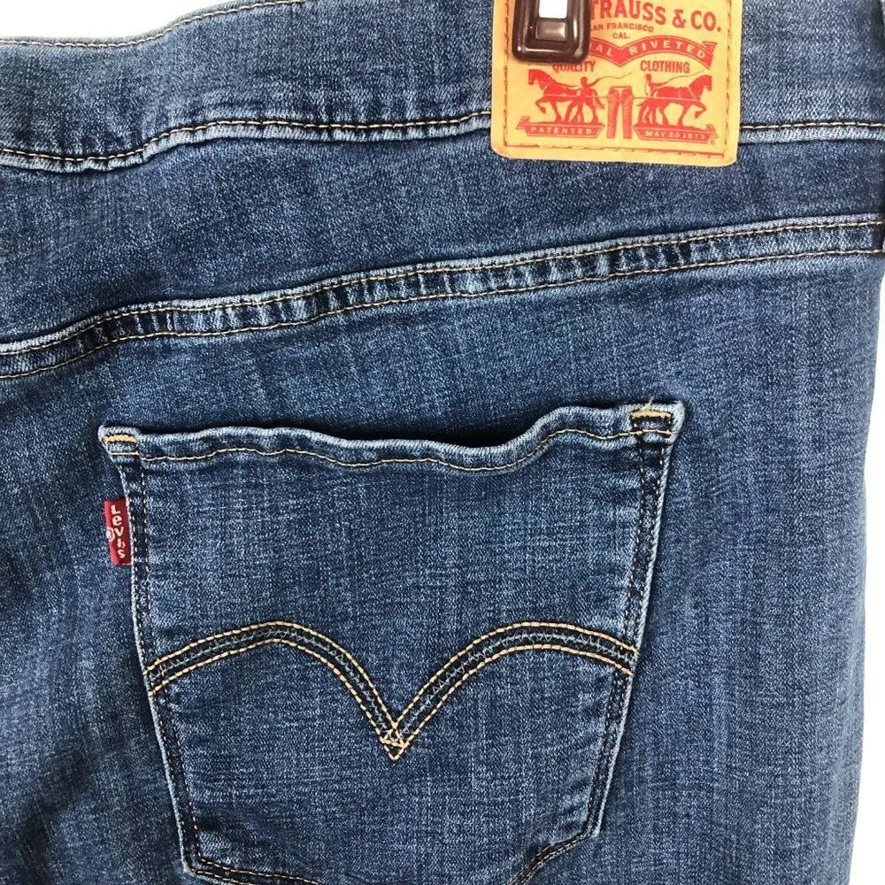 Levi's Classic Straight Denim Blue Jeans Women's Size 24W